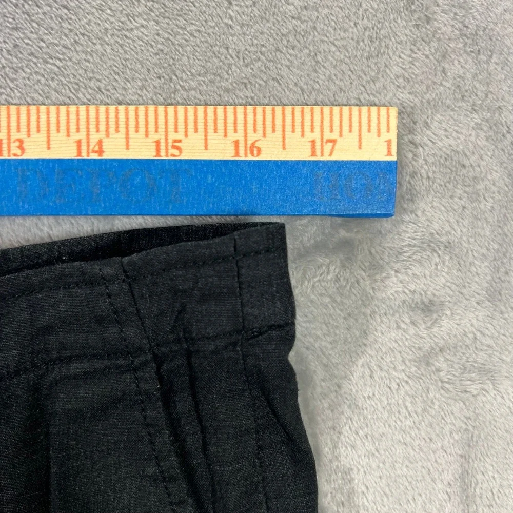 BANANA REPUBLIC Cargo Pants Womens 6 Black Soft Stretch Linen Vintage Y2K 2000s